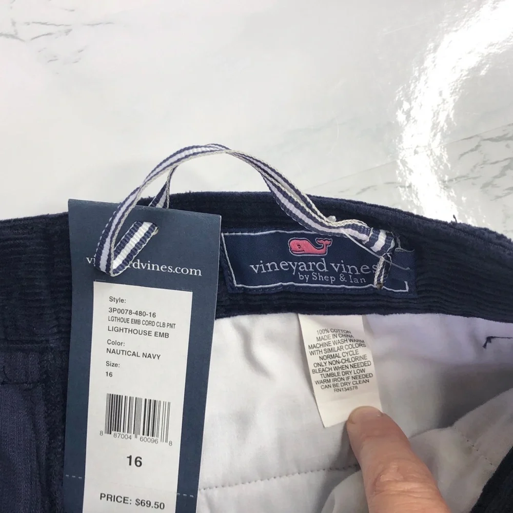 NWT Vineyard Vines nautical corduroy club pant